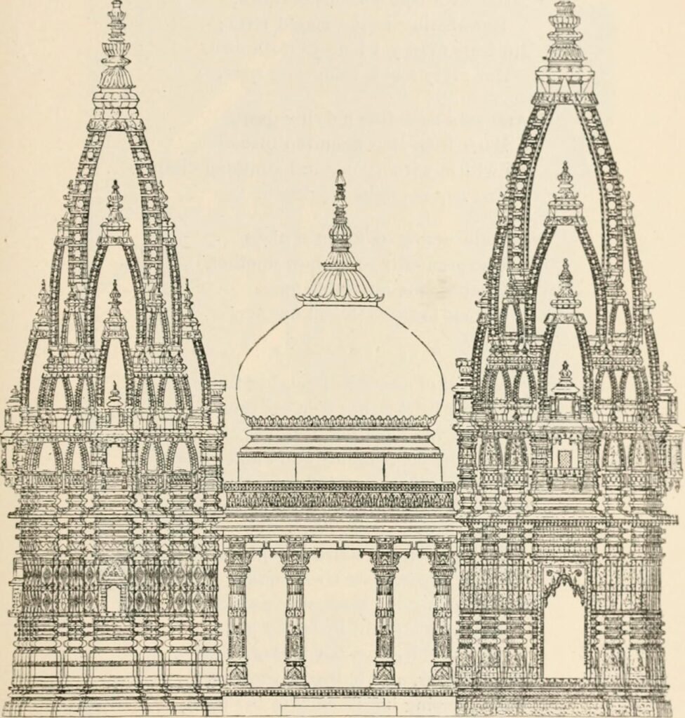 Elevation of Kashi Vishwanath Temple 1891